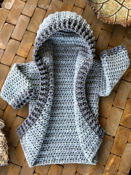 infant hoodie crochet pattern cozy baby sweater with hood