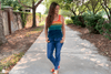 tunisian sunrise tank crochet pattern textured summer top worn