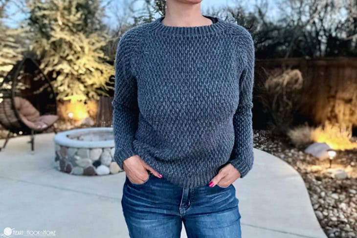matterhorn sweater crochet pattern alpine pullover front view