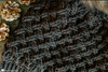 lattice stitch crochet beanie close up detail