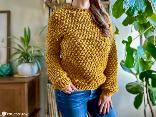 wild berry pullover crochet pattern textured sweater