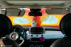 detail of mesh crochet car sun shade pattern