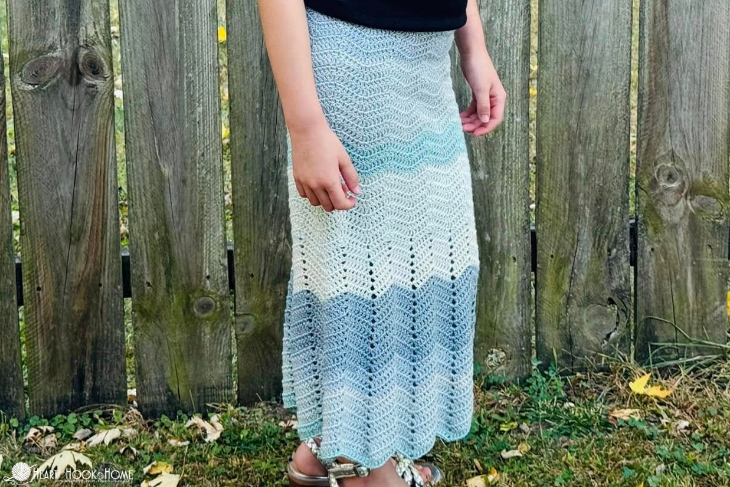 maxine chevron crochet skirt pattern child sizes zigzag design