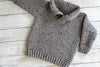 swagger sweater kids crochet pattern child pullover front view