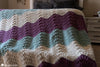 cluster ripple blanket crochet pattern textured afghan design