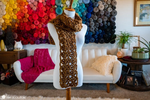 chunky crochet scarf pattern finished afternoon scarf texture
