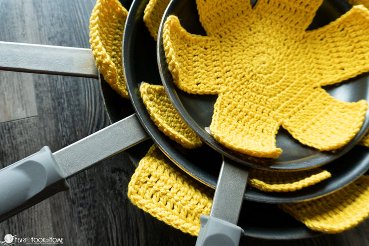 Cookware Pot Protector Patterns Crochet Pan Protectors Pattern PDF | Heart Hook Home Shop