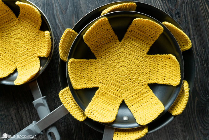 Pan Protectors In Use