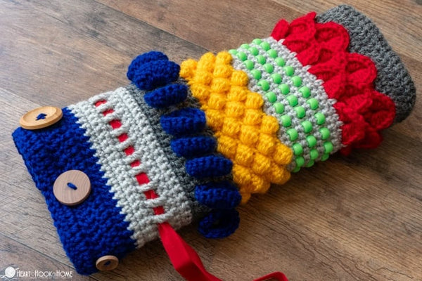 twiddle muff crochet pattern sensory hand warmer