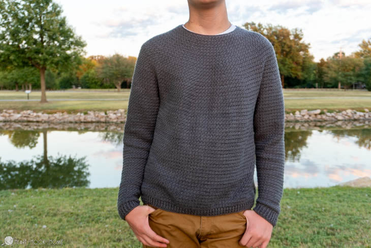 close up texture of Denzel sweater crochet pattern