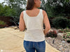 layering tank top crochet pattern lightweight summer top front view