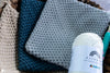 close up dense crochet stitches double thick hot pad