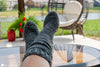 close up crochet sock stitches simple texture