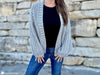 eva bulky crochet cardigan styled as cozy outfit