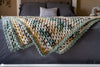 granny stitch detail flat crochet blanket pattern