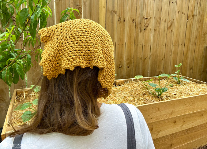 crochet kerchief stitch detail lightweight texture