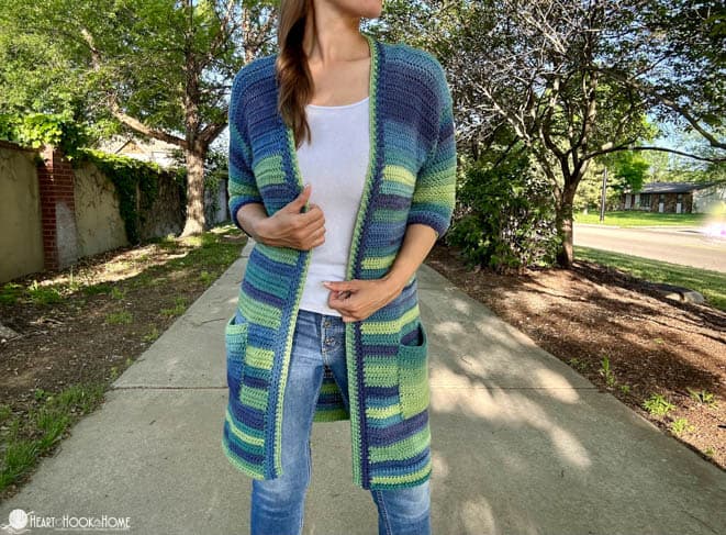 crochet housecoat pattern long cozy cardigan