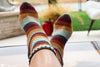 herringbone socks crochet pattern textured slipper socks