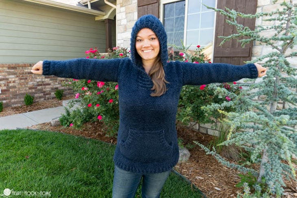 hibernation hoodie crochet pattern oversized cozy sweater