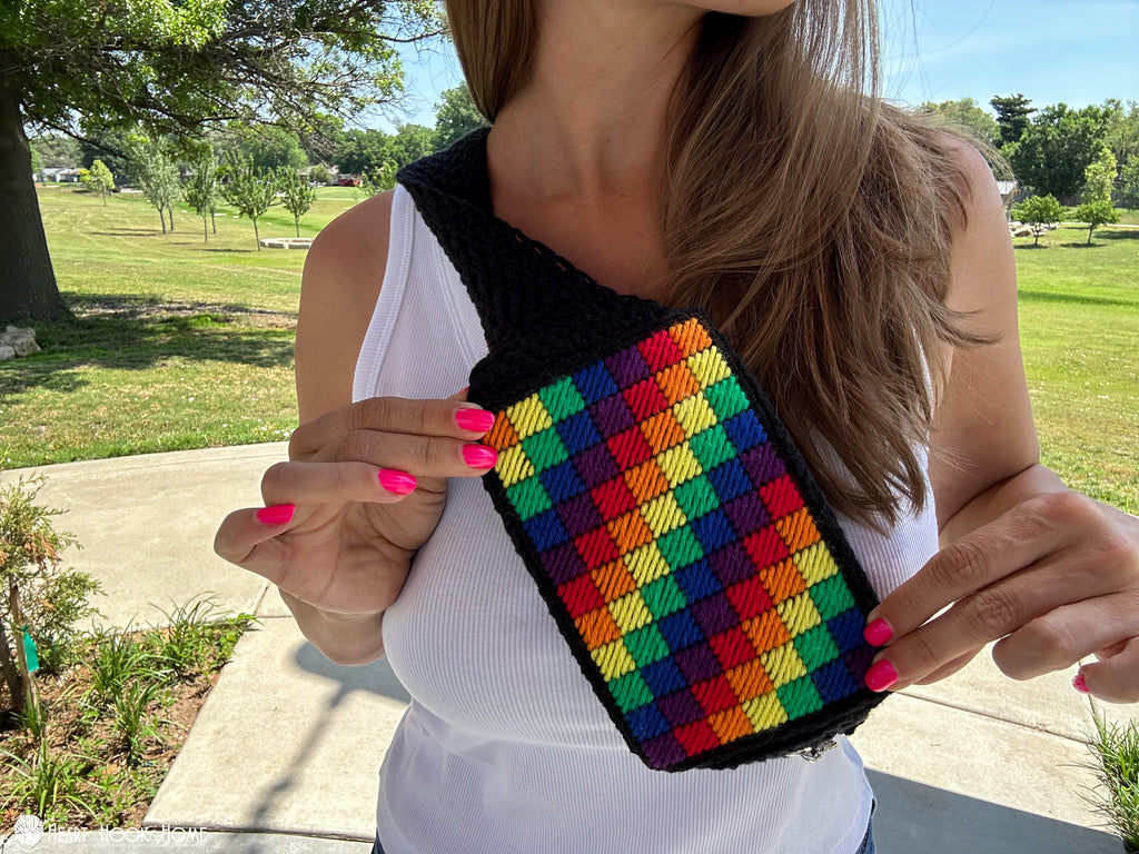 crochet bag stitch detail durable texture