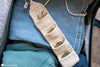 open crochet jewelry saver showing compartments for rings and necklaces