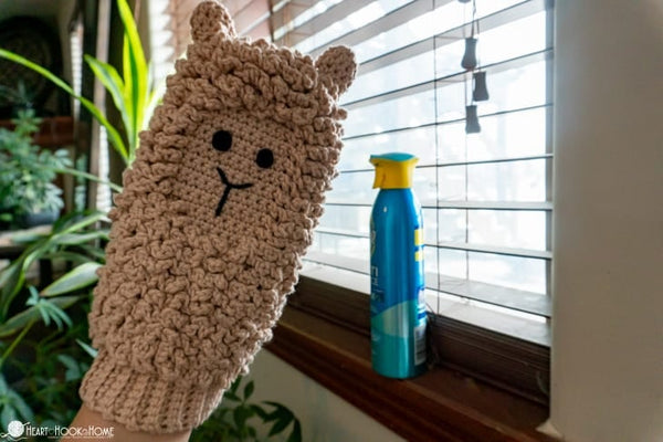 llama dusting mitt crochet pattern fun cleaning mitt