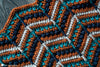 folded chevron crochet blanket ripple texture