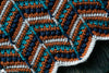chevron ripple crochet stitch detail close up