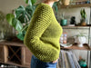 crochet pullover stitch detail close up