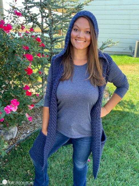 marvelous moss hooded tunic crochet pattern cozy sweater