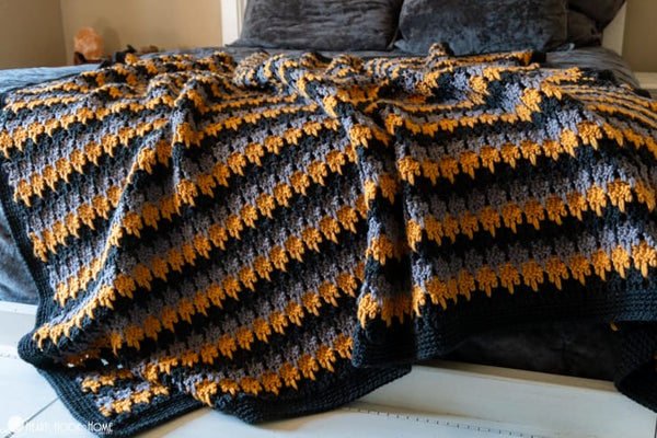 meadowlark blanket crochet pattern textured afghan