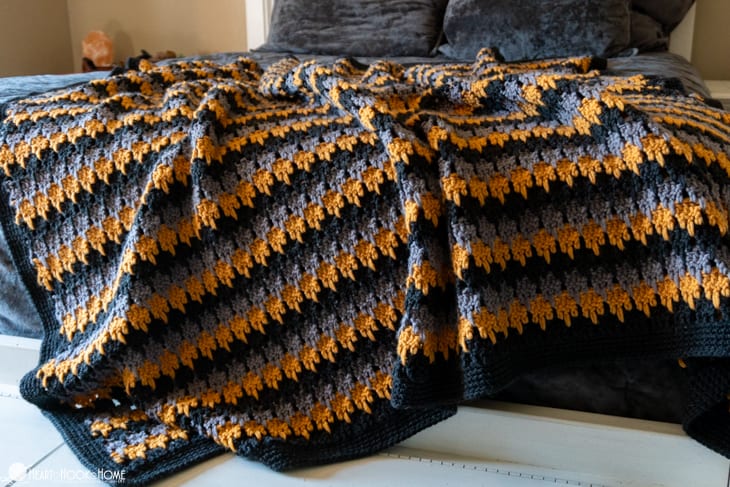 meadowlark blanket crochet pattern textured afghan
