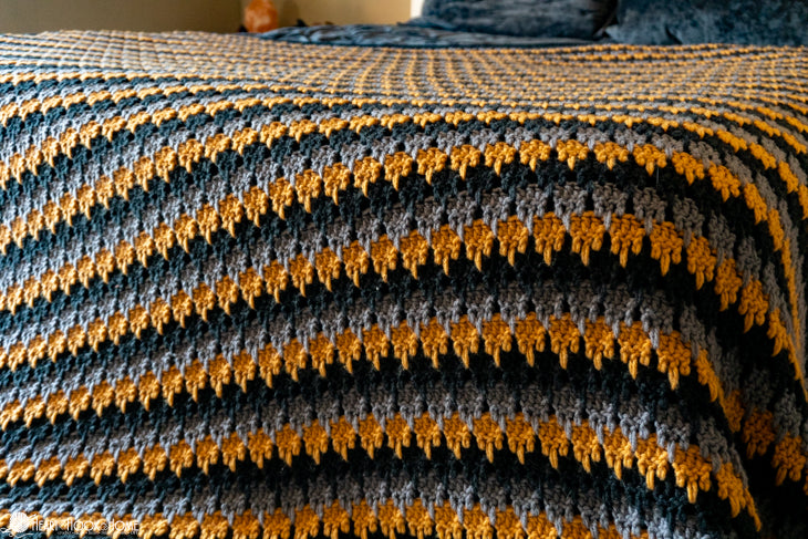 textured stitch detail meadowlark crochet blanket pattern