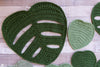 crochet monstera leaf stitch detail close up