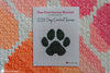c2c paw print kennel blanket crochet pattern finished pet blanket