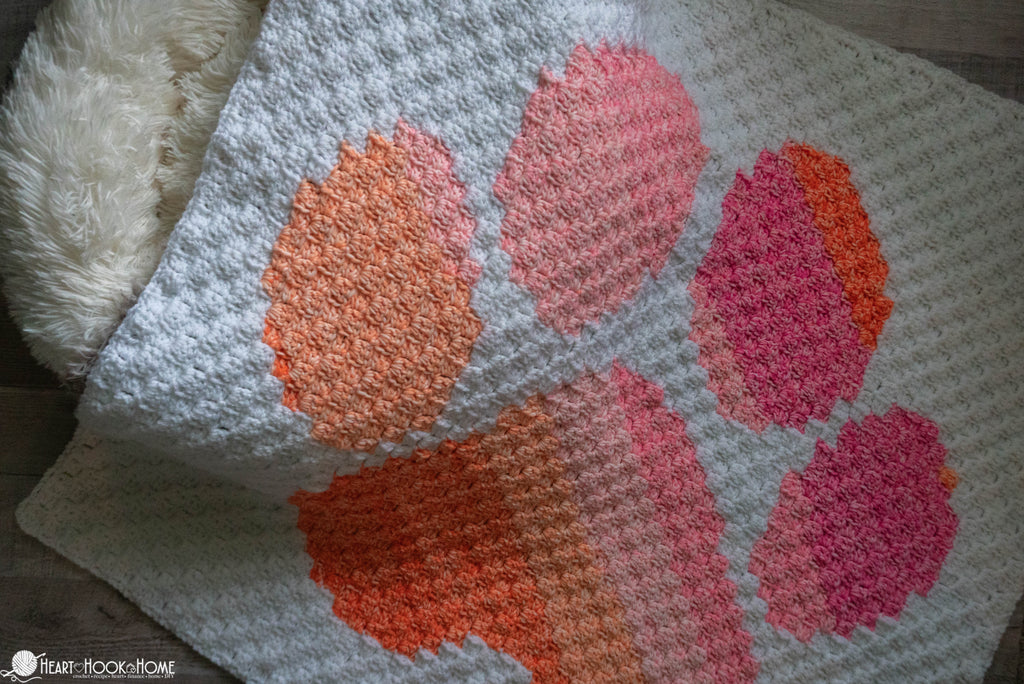 crochet paw print blanket used in dog kennel