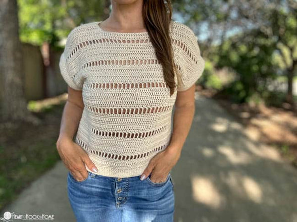 godiva tee crochet pattern lightweight summer top