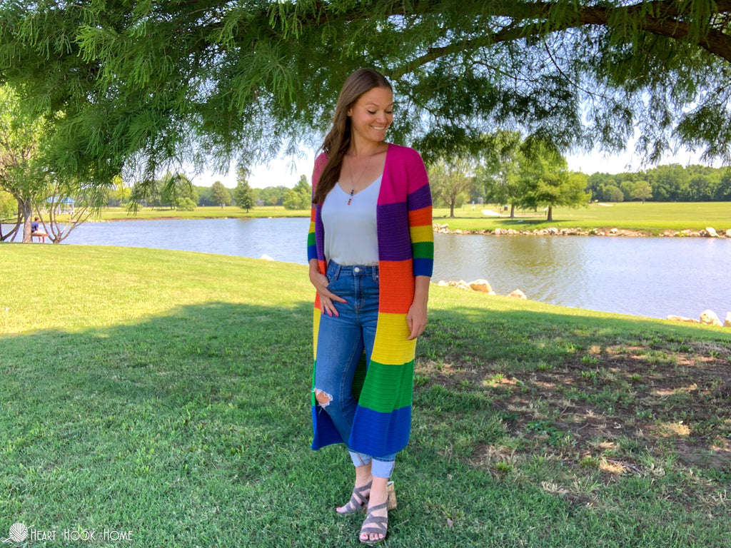 fit and drape of Rose Cardi crochet cardigan pattern