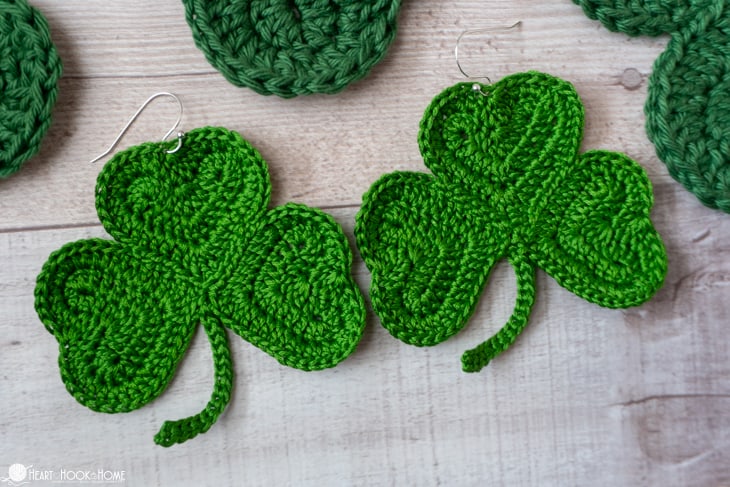 shamrock crochet pattern green clover appliqué