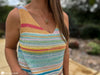 close up tunisian crochet texture tank top pattern