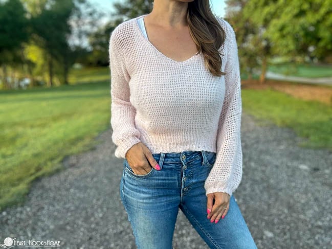 olivia tunisian sweater crochet pattern textured pullover design