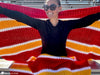 crochet stadium blanket used outdoors at game