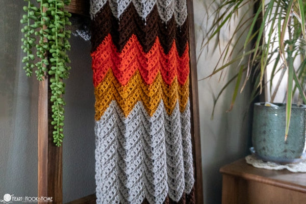 traditional chevron blanket crochet pattern ripple afghan