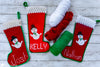 crochet christmas stocking stitch detail vintage texture