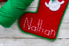 crochet christmas stocking hanging holiday decor fireplace