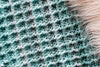 waffle stitch crochet blanket close up detail