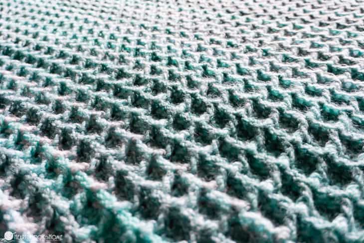 waffle stitch blanket crochet pattern textured throw