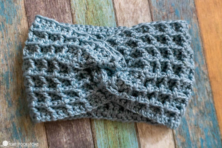 winter waffle crochet pattern set hat scarf gloves