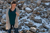 wanderlust shawl crochet pattern pocket shawl front view