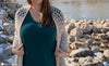 crochet pocket shawl detail functional pockets